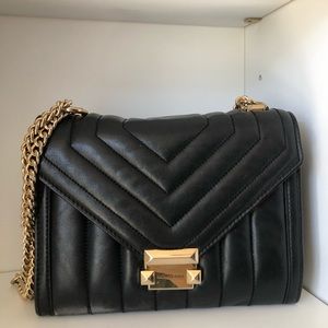 Michael Kors Black Quilted Leather Bag crossbody